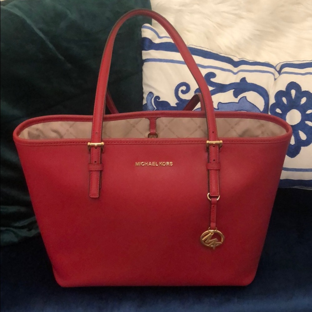 Red Michael Kors tote
